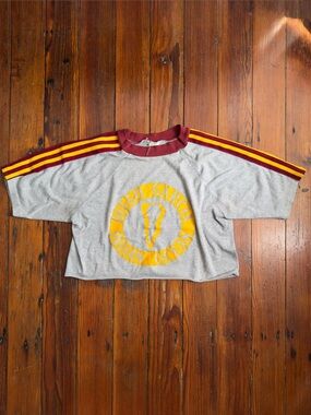 Vintage 1970s Velva Sheen Diego Garcia Indian Ocean stitch top sport striped t